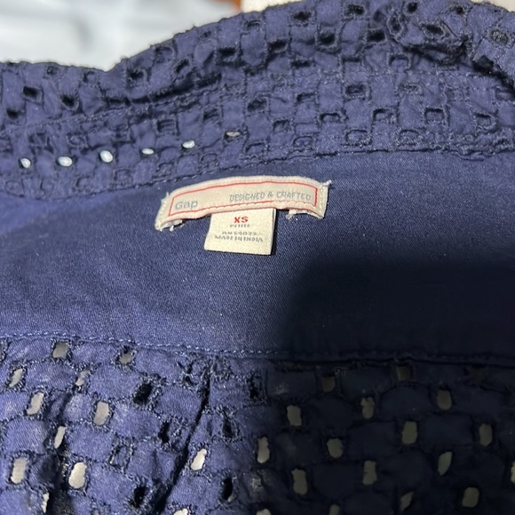 Gap Rolled Sleeve Henley Navy XS - Picture 7 of 8